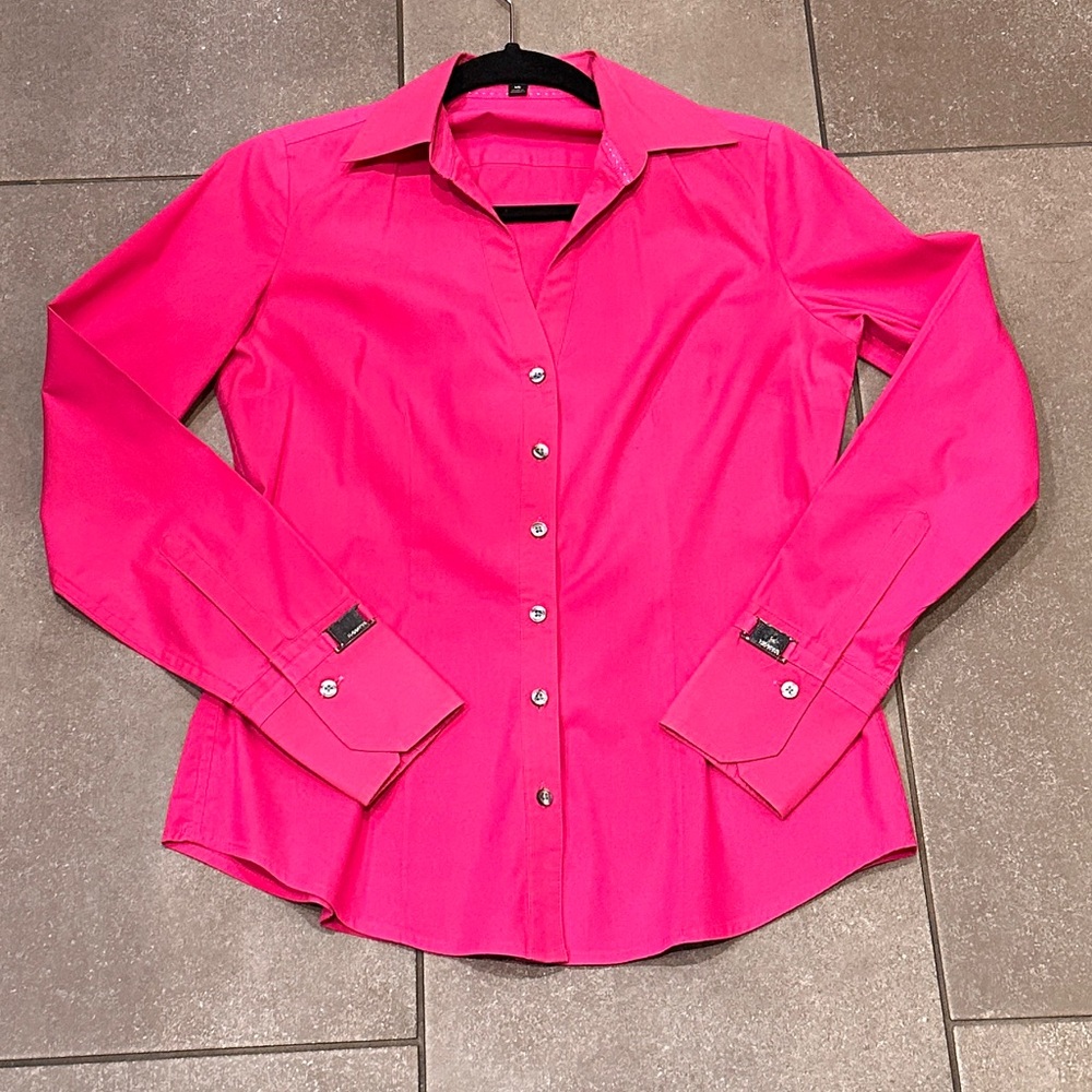 Express XS 2009 Fuchsia Button-Up Collared Shirt